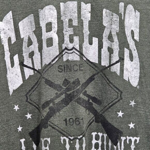 Cabela's Live to Hunt, Hunt to Live Green T-Shirt - Size Large - Picture 5 of 14